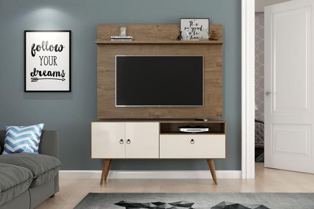 Rack para TV Topazio Demolição/Off White com Painel Topazio Demolição - Móveis Patrimar Menor preço em Rack para TV Topazio Demolição/Off White com Painel Topazio Demolição - Móveis Patrimar