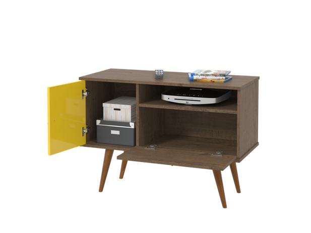 Rack para TV Yan Demolição com Amarelo - Móveis Patrimar Menor preço em Rack para TV Yan Demolição com Amarelo - Móveis Patrimar