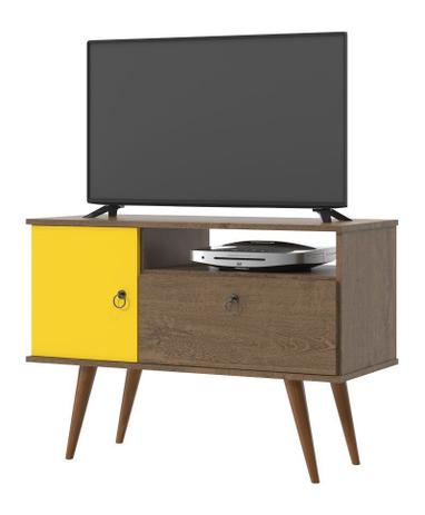 Rack para TV Yan Demolição com Amarelo - Patrimar Móveis Menor preço em Rack para TV Yan Demolição com Amarelo - Patrimar Móveis
