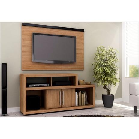 Rack R1450 e Painel PA2906 Amêndoa - Tecno Mobili Menor preço em Rack R1450 e Painel PA2906 Amêndoa - Tecno Mobili
