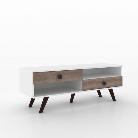 Rack Retrô com 2 Gavetas Branco e Rústico - Móvel bento é boa?