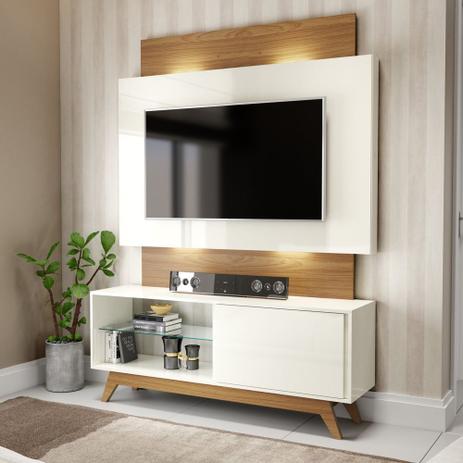 Rack Retrô com Painel 1,40m 1 Porta Iluminação LED TB141L Dalla Costa Menor preço em Rack Retrô com Painel 1,40m 1 Porta Iluminação LED TB141L Dalla Costa
