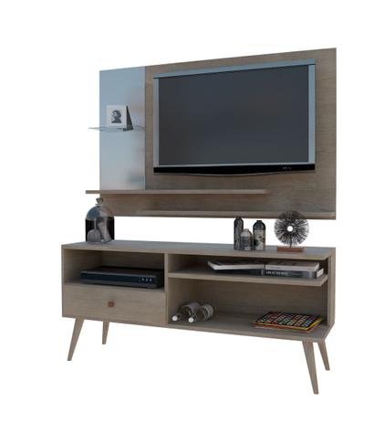 Rack Retrô JB 5117 com Painel JB 5008 Argila - JB Bechara Menor preço em Rack Retrô JB 5117 com Painel JB 5008 Argila - JB Bechara