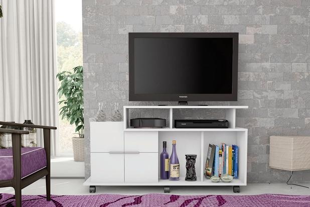 Rack Sena Branco Fosco 1,20M Caemmun Menor preço em Rack Sena Branco Fosco 1,20M Caemmun