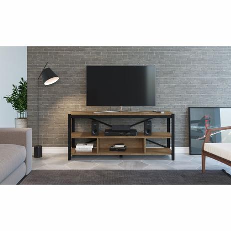 Rack Steel Light Vermont/Preto Para Tv até 60 - Artesano Móveis Menor preço em Rack Steel Light Vermont/Preto Para Tv até 60 - Artesano Móveis