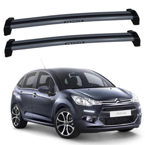Rack Teto Citroen C3 Zenith 2013 A 2019 Eqmax New Wave Prata Menor preço em Rack Teto Citroen C3 Zenith 2013 A 2019 Eqmax New Wave Prata