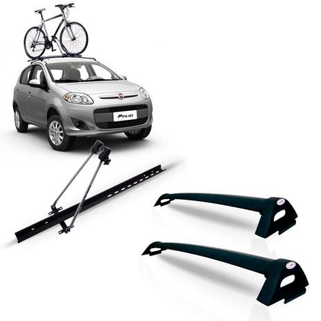 Rack Teto Palio 2012 2013 2014 2015 2016 Preto + Suporte Bicicleta - Projecar Menor preço em Rack Teto Palio 2012 2013 2014 2015 2016 Preto + Suporte Bicicleta - Projecar