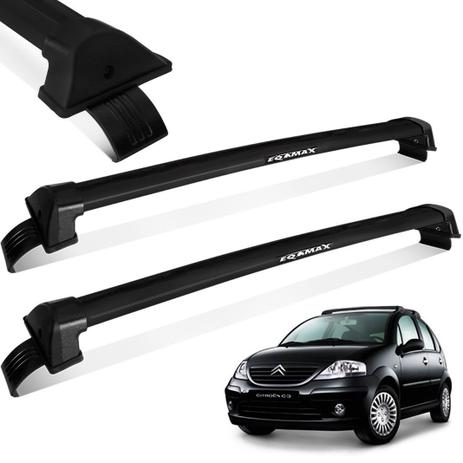 Rack Teto Travessa Citroen C3 2004 2012 Aluminio Preto Eqmax Menor preço em Rack Teto Travessa Citroen C3 2004 2012 Aluminio Preto Eqmax