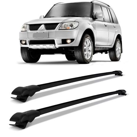 Rack Teto Travessa Pajero Tr4 10/16 Slim Aluminio 45kg Preto - Sp rack Menor preço em Rack Teto Travessa Pajero Tr4 10/16 Slim Aluminio 45kg Preto - Sp rack