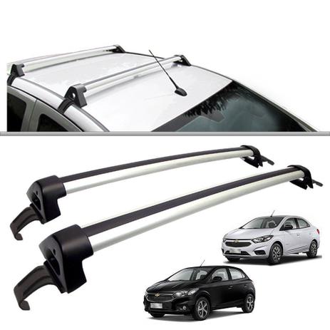 Rack Travessa de Teto Chevrolet Prisma e Onix em Alumínio Prata - Projecar Menor preço em Rack Travessa de Teto Chevrolet Prisma e Onix em Alumínio Prata - Projecar