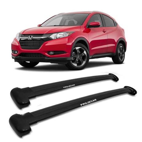 Rack Travessa de Teto Em Aluminio Preto Honda HRV - Projecar Menor preço em Rack Travessa de Teto Em Aluminio Preto Honda HRV - Projecar
