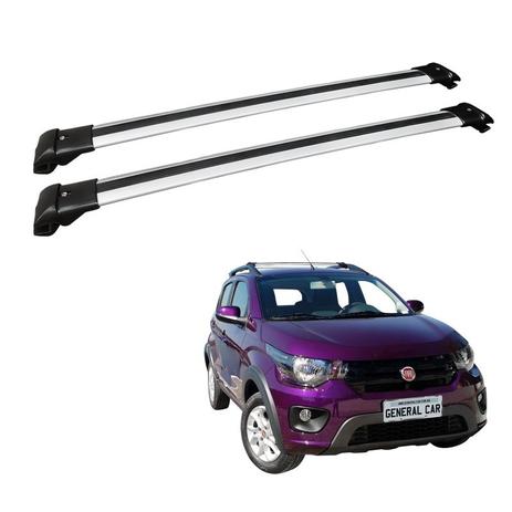 Rack Travessa De Teto Prata Em Aluminio Fiat Mobi Way - Projecar Menor preço em Rack Travessa De Teto Prata Em Aluminio Fiat Mobi Way - Projecar