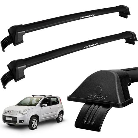 Rack Travessa Teto Novo Uno 2011 a 2018 Aluminio Preto Eqmax Menor preço em Rack Travessa Teto Novo Uno 2011 a 2018 Aluminio Preto Eqmax