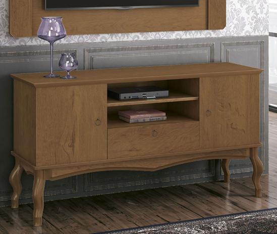 Rack TV ate 60 pol Luis XV Estilo Vintage Retro Cor Naturale - Edn moveis Menor preço em Rack TV ate 60 pol Luis XV Estilo Vintage Retro Cor Naturale - Edn moveis