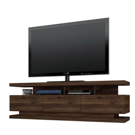 Rack Vivare para TV de até 72” com Rodízios Capuccino Germai Menor preço em Rack Vivare para TV de até 72” com Rodízios Capuccino Germai