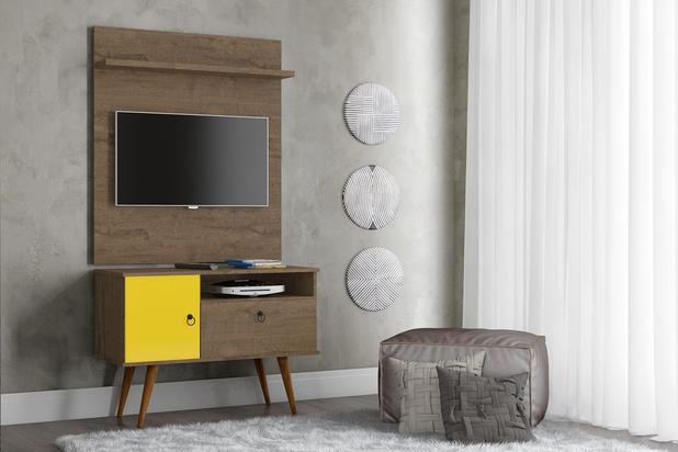 Rack Yan Com Painel Yan Demolição/Amarelo - Patrimar Móveis é boa?