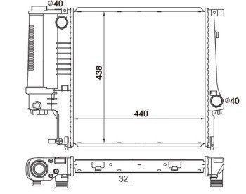 Radiador De Agua Bmw 323 91 - 99 91 - 99 Com Ar Medida : 440X438X32 - Maxxmotors Menor preço em Radiador De Agua Bmw 323 91 - 99 91 - 99 Com Ar Medida : 440X438X32 - Maxxmotors