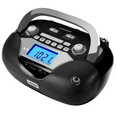 Rádio Boombox BX-12 Entradas USB, SD Card e Auxiliar, Rádio AM/FM, Gravador Digital Embutido, 8W RMS - Mondial
