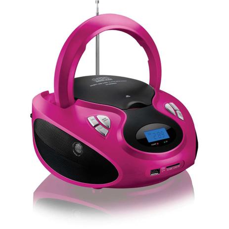 Radio Boombox CD PLAYER/USB/CARTAO/FM/ROSA - Multilaser Menor preço em Radio Boombox CD PLAYER/USB/CARTAO/FM/ROSA - Multilaser