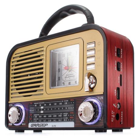 Radio Caixa Som Bluetooth Am Fm Vintage Retro Bateria Usb Sd Ve - Grasep é boa?