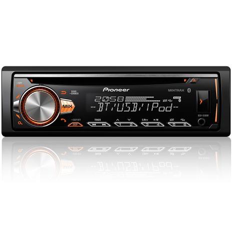 Rádio CD Player Pioneer DEH-X50BR Display Cores - Bluetooth/USB/MIXTRAX Menor preço em Rádio CD Player Pioneer DEH-X50BR Display Cores - Bluetooth/USB/MIXTRAX