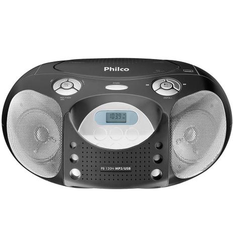 Rádio Com CD Philco PB120N, MP3, FM, USB, 4W RMS Menor preço em Rádio Com CD Philco PB120N, MP3, FM, USB, 4W RMS