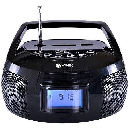 Rádio mini portátil c/ usb/cartão sd/fm e auxiliar p2 rp100 - Vinik Menor preço em Rádio mini portátil c/ usb/cartão sd/fm e auxiliar p2 rp100 - Vinik