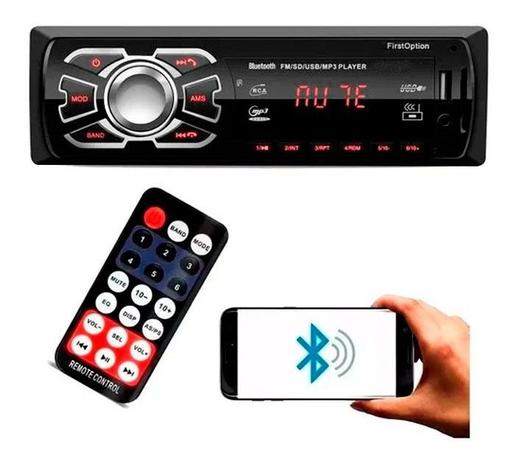 Rádio Mp3 Automotivo Com Usb Sd Bluetooth 4x25w - First Option Menor preço em Rádio Mp3 Automotivo Com Usb Sd Bluetooth 4x25w - First Option