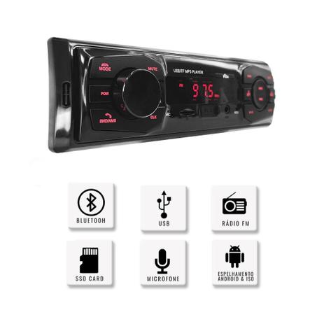 Radio mp3 berlim som automotivo vo6 fm/usb/bluethooth - V06 é boa?