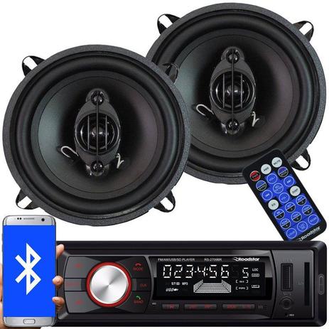 Rádio Mp3 Player Automotivo Bluetooth Fm Usb Roadstar RS-2709BR + 2 Alto Falante 5 Pol 110W Rms Menor preço em Rádio Mp3 Player Automotivo Bluetooth Fm Usb Roadstar RS-2709BR + 2 Alto Falante 5 Pol 110W Rms