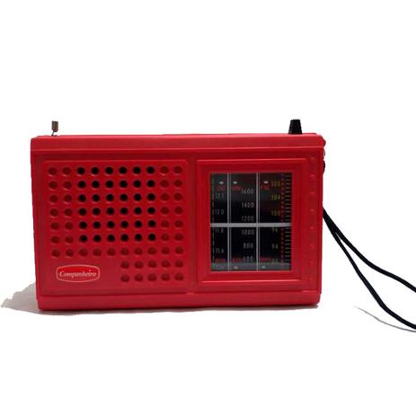 Rádio Portátil Brasileirinho FM OM OC 3 faixas Vermelho Companheiro crp31 Menor preço em Rádio Portátil Brasileirinho FM OM OC 3 faixas Vermelho Companheiro crp31