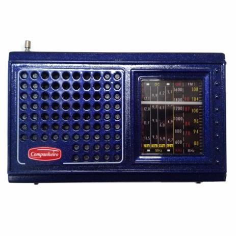 Rádio Portátil Brasileirinho FM OM OC 7 Faixas Azul CRP37 - Companheiro Menor preço em Rádio Portátil Brasileirinho FM OM OC 7 Faixas Azul CRP37 - Companheiro