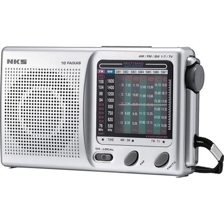 Rádio Portátil com 10 Faixas, Sintonizador de TV e AM/FM/SW NKS AC-117 Menor preço em Rádio Portátil com 10 Faixas, Sintonizador de TV e AM/FM/SW NKS AC-117