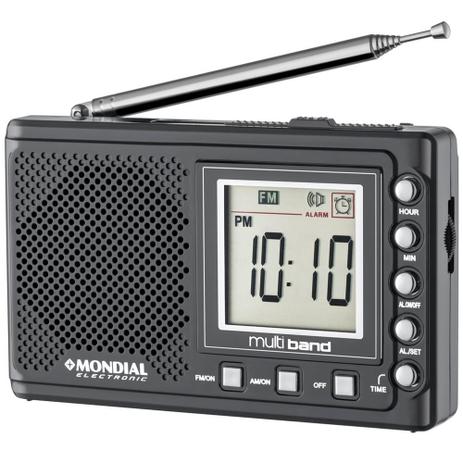 Rádio Portátil com display digital AM/FM - Multi Banda II - Mondial Menor preço em Rádio Portátil com display digital AM/FM - Multi Banda II - Mondial