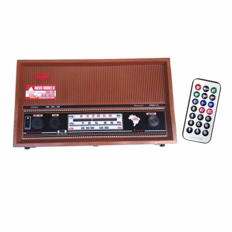 Rádio Portátil Itamarati 3 Faixas c/Controle, Bluetooth e USB Marrom - Companheiro Menor preço em Rádio Portátil Itamarati 3 Faixas c/Controle, Bluetooth e USB Marrom - Companheiro