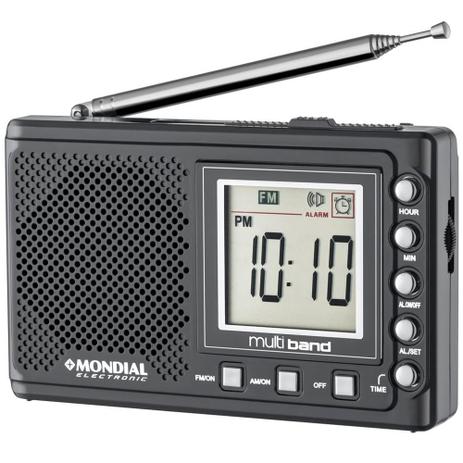 Rádio Portátil Mondial Multi Band 2 RP-04 Preto - 3V DC Menor preço em Rádio Portátil Mondial Multi Band 2 RP-04 Preto - 3V DC
