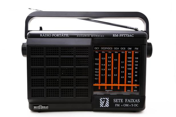Rádio Portátil Motobrás 7 Faixas AM-FM-OC TV Com Suporte Para Pilhas - Motobras Menor preço em Rádio Portátil Motobrás 7 Faixas AM-FM-OC TV Com Suporte Para Pilhas - Motobras