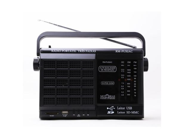 Rádio Portátil Motobras RMPU32AC, AM/FM, USB/SD, Entrada para Fone de Ouvido Menor preço em Rádio Portátil Motobras RMPU32AC, AM/FM, USB/SD, Entrada para Fone de Ouvido