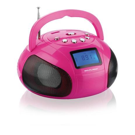 Rádio Portátil Multilaser Com Entradas Usb E Cartão Sd Rosa - SP146 Menor preço em Rádio Portátil Multilaser Com Entradas Usb E Cartão Sd Rosa - SP146