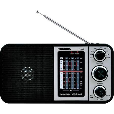 Rádio Portátil Toshiba USB 8 Faixas Multibanda RMS TR849 Menor preço em Rádio Portátil Toshiba USB 8 Faixas Multibanda RMS TR849