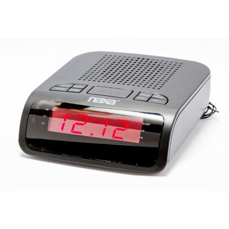 Rádio- relógio digital AM/FM com 2 alarmes - Naxa Menor preço em Rádio- relógio digital AM/FM com 2 alarmes - Naxa