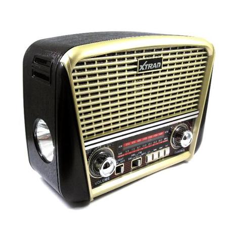 Radio Retro Bluetooth Am Fm Usb Sd Dourado xadrez - Xtrad é boa?
