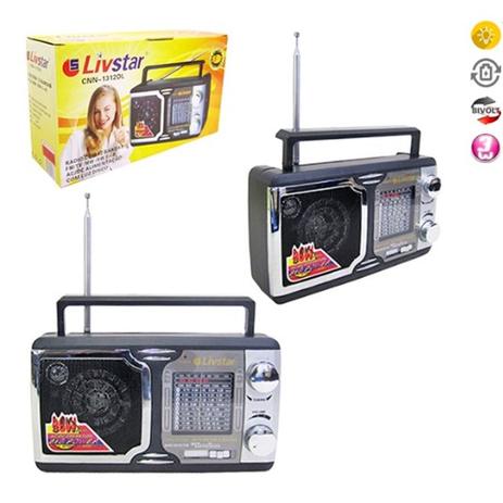 Radio retro com fm am tv portatil 12 bandas com luz disco vintage - Gimp é boa?