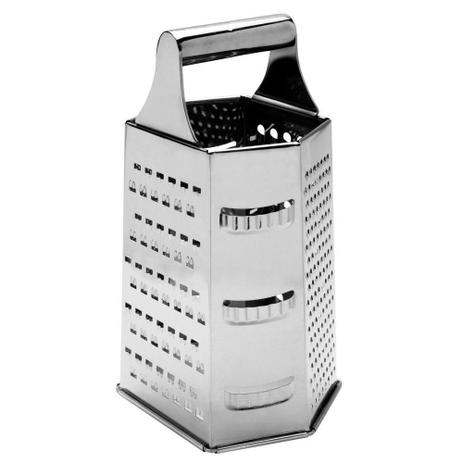 Ralador 6 Faces em Aço Inox 22cm Rala Queijo e Legumes - Ke Home Menor preço em Ralador 6 Faces em Aço Inox 22cm Rala Queijo e Legumes - Ke Home