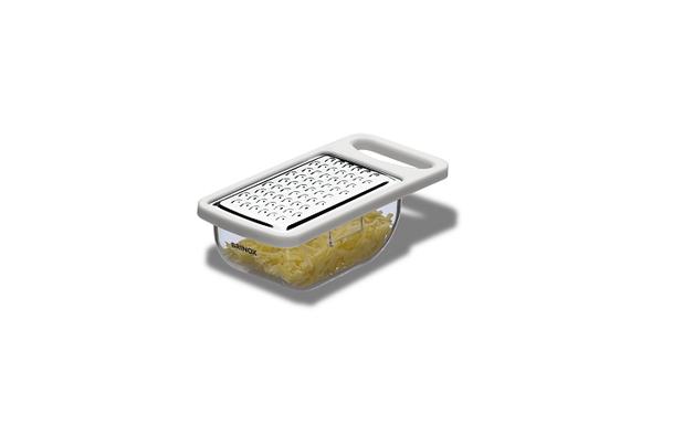 Ralador branco c/pote coletor top pratic brinox Menor preço em Ralador branco c/pote coletor top pratic brinox