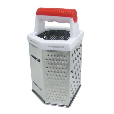 Ralador de Aço Inox para Queijo com 6 Faces Preto 10X8,5X20 Cm - Rojemac Menor preço em Ralador de Aço Inox para Queijo com 6 Faces Preto 10X8,5X20 Cm - Rojemac