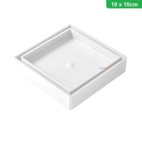 Ralo 10x10 Oculto Seca Piso porcelanato Inteligente Branco - EST acess e conexões Menor preço em Ralo 10x10 Oculto Seca Piso porcelanato Inteligente Branco - EST acess e conexões