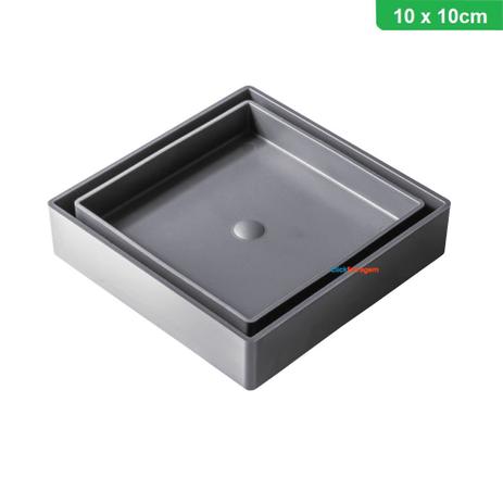 Ralo 10x10 Oculto Seca Piso porcelanato Inteligente Cinza - EST acess e conexões Menor preço em Ralo 10x10 Oculto Seca Piso porcelanato Inteligente Cinza - EST acess e conexões