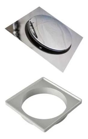 Ralo Click Inteligente 15x15 Cm + Porta Grelha - industria Inox Menor preço em Ralo Click Inteligente 15x15 Cm + Porta Grelha - industria Inox
