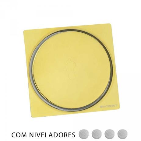 Ralo Click Inteligente de Banheiro 10x10cm Inox Dourado - Sincenet é boa?